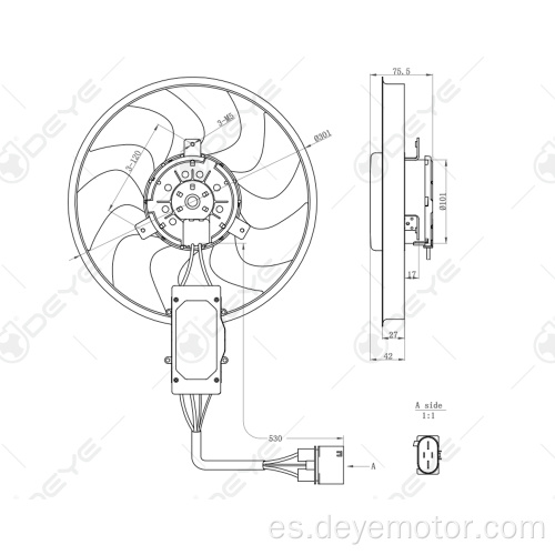 Ventilador de refrigeración para Q7 PORSCHE CAYENNE VW TOUAREG